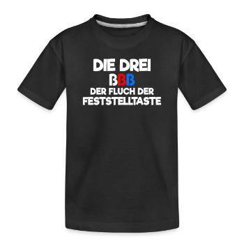 Die Drei ßßß Der Fluch Der Feststelltaste - Kinder Premium Bio T-Shirt - Schwarz - Vorne