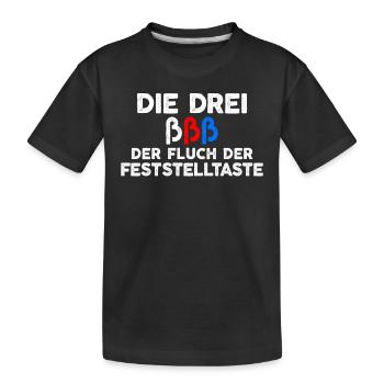 Die Drei ßßß Der Fluch Der Feststelltaste - Kinder Premium Bio T-Shirt - Schwarz - Vorne
