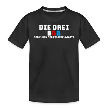 Die Drei ßßß Der Fluch Der Feststelltaste - Kinder Premium Bio T-Shirt - Schwarz - Vorne