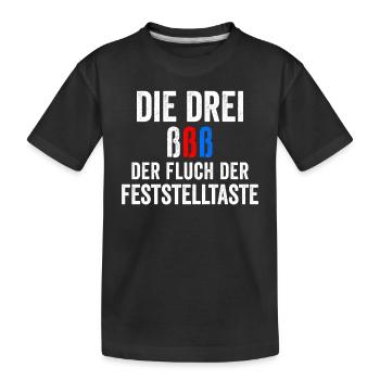 Die Drei ßßß Der Fluch Der Feststelltaste - Kinder Premium Bio T-Shirt - Schwarz - Vorne