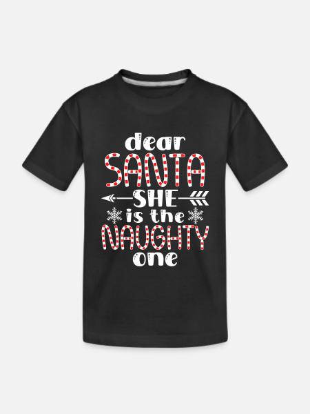 Lieber Weihnachtsmann, sie ist das freche lustige Weihnachten - Kinder Premium Bio T-Shirt - Schwarz