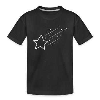 Shooting star - Kids' Premium Organic T-Shirt - black - Front