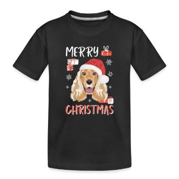 Deutsch Cocker Épagneul Noël - T-shirt bio Premium Enfant - noir - Devant