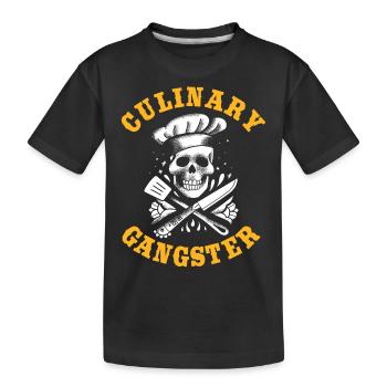Kulinarischer Gangster, Koch, Kochen, Chefkoch - Kinder Premium Bio T-Shirt - Schwarz - Vorne