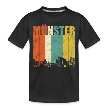 Münster | Retro Vintage Style - Kinder Premium Bio T-Shirt - Schwarz - Vorne