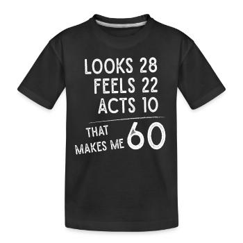 60e anniversaire, 60 ans - T-shirt bio Premium Enfant - noir - Devant