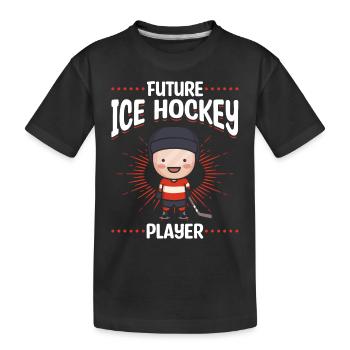 Future Ice Hockey Player Baby Eishockeyspieler - Kinder Premium Bio T-Shirt - Schwarz - Vorne