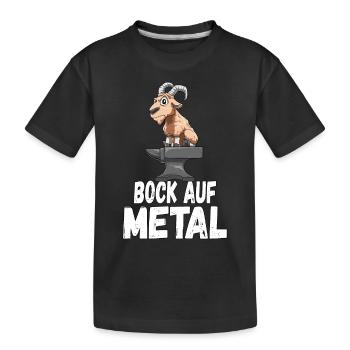 Bock auf Metal - Kinder Premium Bio T-Shirt - Schwarz - Vorne