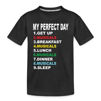 Mes comédies musicales Du jour parfait - T-shirt bio Premium Enfant - noir - Devant
