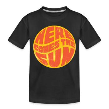 Voici le soleil, rétro des années 70 - T-shirt bio Premium Enfant - noir - Devant
