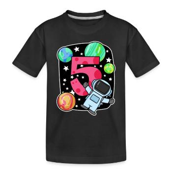 5 birthday boy - 5 years old - I am 5 - Kids' Premium Organic T-Shirt - black - Front