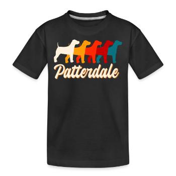 Patterdale, Hundeliebhaber - Kinder Premium Bio T-Shirt - Schwarz - Vorne
