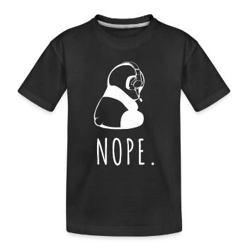 Nope. Gaming Panda says Nö - Kids' Premium Organic T-Shirt - black - Front