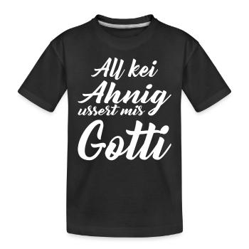 Gotti Götti Schweiz Geschenk zu Weihnachten - Kinder Premium Bio T-Shirt - Schwarz - Vorne
