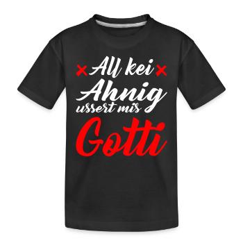 Gotti Götti Schweiz Geschenk zu Weihnachten - Kinder Premium Bio T-Shirt - Schwarz - Vorne