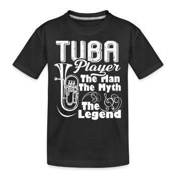 Tuba Tuba Player - Kids' Premium Organic T-Shirt - black - Front