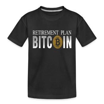 Plan de retraite Bitcoin - T-shirt bio Premium Enfant - noir - Devant