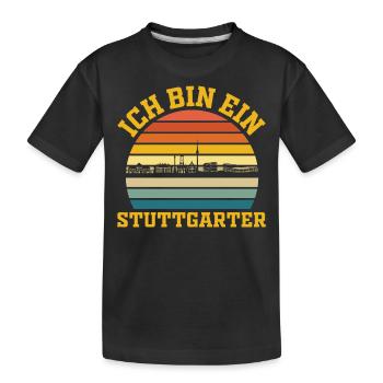 Stuttgart | Ich bin ein Stuttgarter - Kinder Premium Bio T-Shirt - Schwarz - Vorne