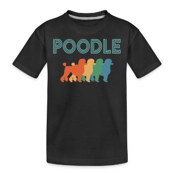 Pudel-Hundeliebhaber, Hunde - Kinder Premium Bio T-Shirt - Schwarz - Vorne