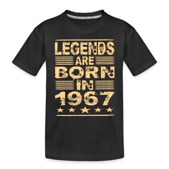 Legenden werden 1967 geboren - Kinder Premium Bio T-Shirt - Schwarz - Vorne