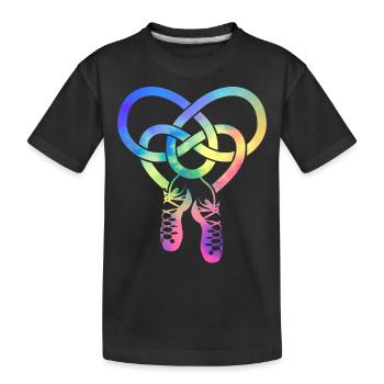 Irish tap dance - Kids' Premium Organic T-Shirt - black - Front