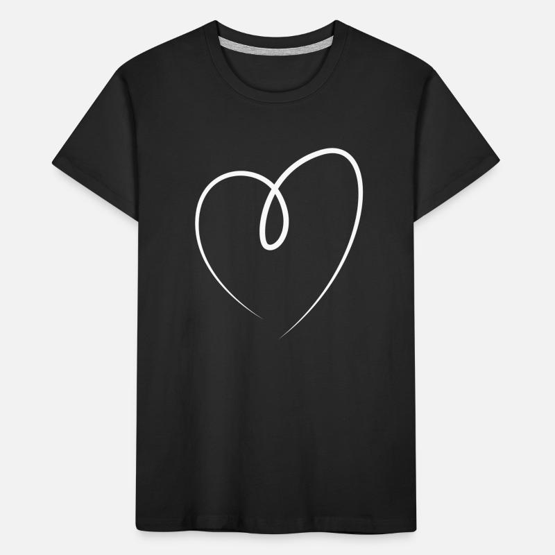 Weisses Herz Geschenkidee Kinder Premium Bio T-Shirt
