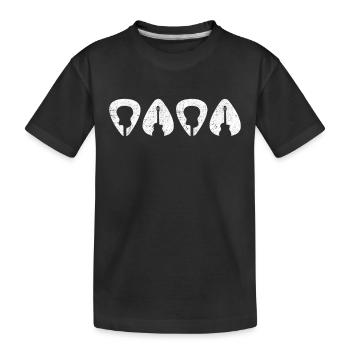 Gitarre Papa Musiker Instrument Plektron Gitarrist - Kinder Premium Bio T-Shirt - Schwarz - Vorne