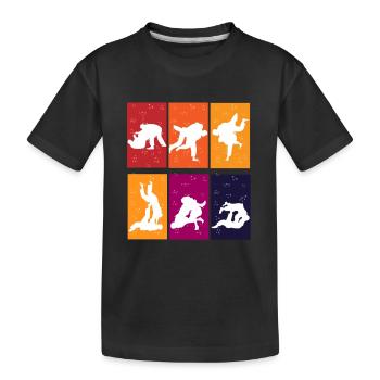 Jiu-Jitsu-T-Shirt - Kinder Premium Bio T-Shirt - Schwarz - Vorne