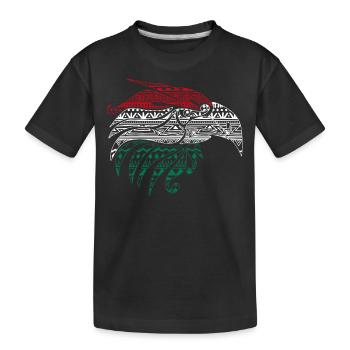 Mexikanischer Eagle Aztec-Stil, - Kinder Premium Bio T-Shirt - Schwarz - Vorne