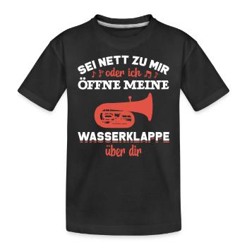 witziger Spruch Tuba - Kinder Premium Bio T-Shirt - Schwarz - Vorne