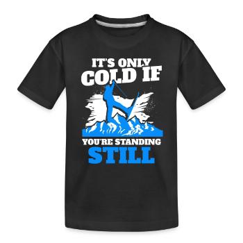 Ski Skieurs de ski - T-shirt bio Premium Enfant - noir - Devant
