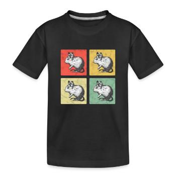 Degu Vintage chilenisches Nagetier Degu - Kinder Premium Bio T-Shirt - Schwarz - Vorne