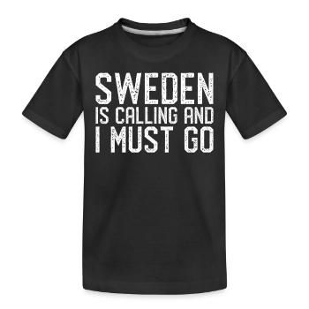 Schweden is calling i must go - Kinder Premium Bio T-Shirt - Schwarz - Vorne