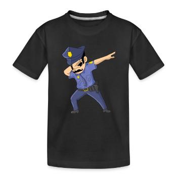 Dabbing Future Policeman Dab Dance Dabbing Cop - Kids' Premium Organic T-Shirt - black - Front