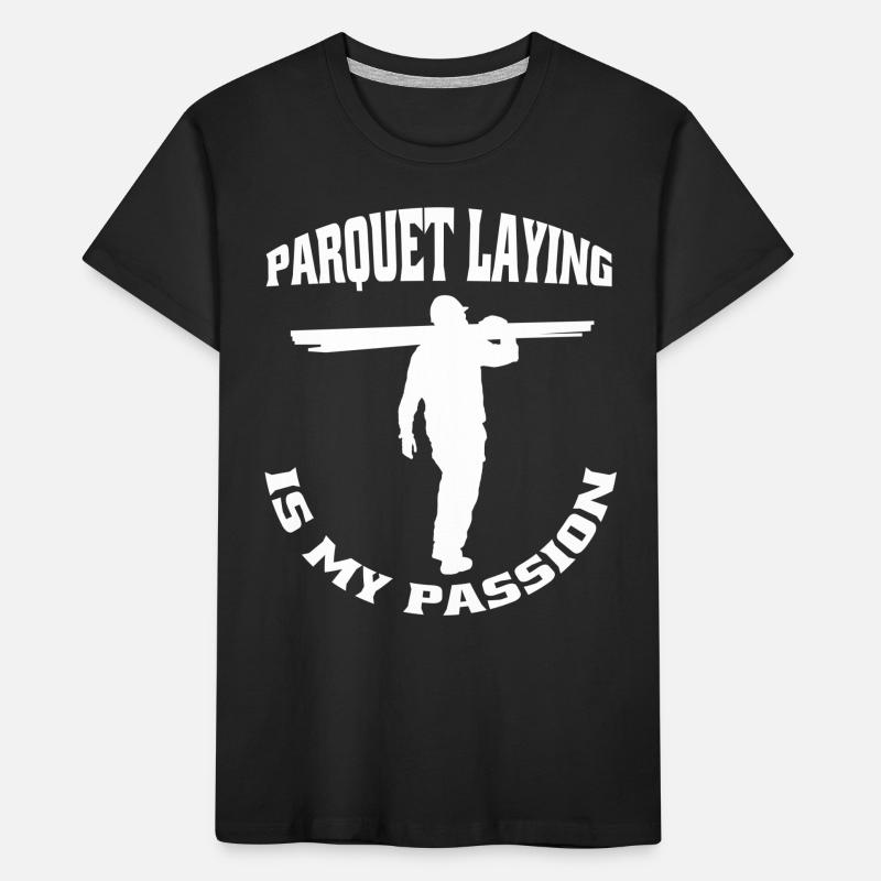 Couches de parquet Couches de moquette Couches de sol Couches de sol T-shirt bio Premium Enfant