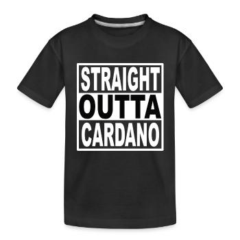 Straigt Outta Cardano - Kinder Premium Bio T-Shirt - Schwarz - Vorne