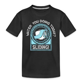 Piscine Toboggan extérieur Toboggans - T-shirt bio Premium Enfant - noir - Devant