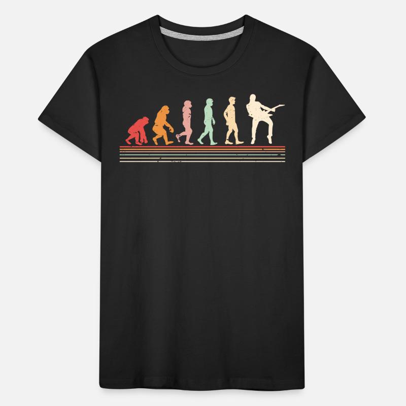 Guitariste Evolution, guitariste T-shirt bio Premium Enfant