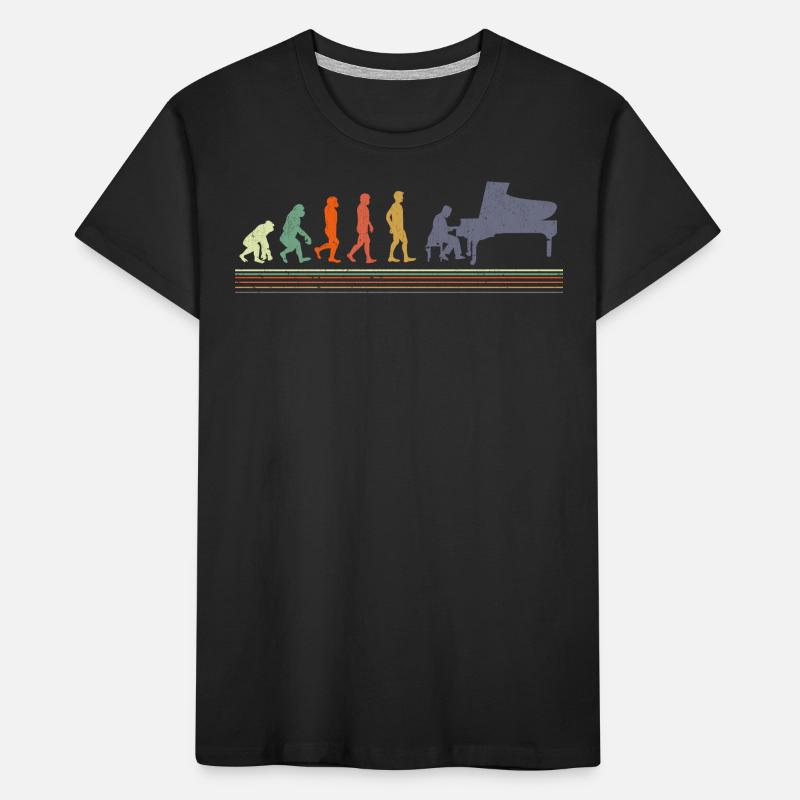 Pianiste Evolution Musicien T-shirt bio Premium Enfant