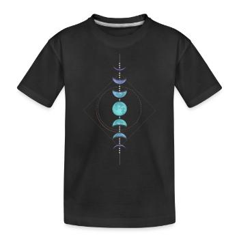 Mondphasen-Totem-Tarot - Kinder Premium Bio T-Shirt - Schwarz - Vorne