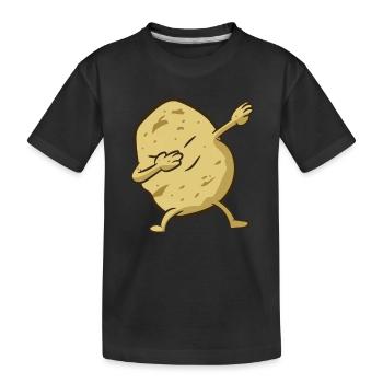 Kartoffel - DAB, dabben, dabbing, tanz - Kinder Premium Bio T-Shirt - Schwarz - Vorne