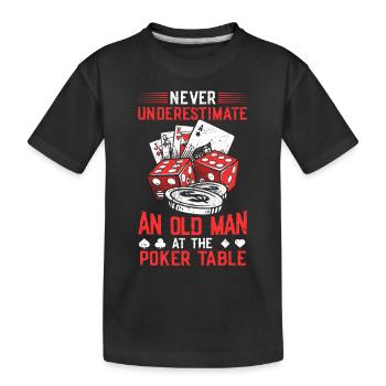 Joueurs de poker Jeu de cartes de poker Anciens joueurs de poker - T-shirt bio Premium Enfant - noir - Devant