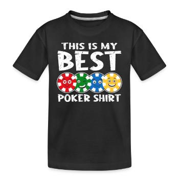 Jetons de poker C’est mon meilleur maillot de poker Funny Poker - T-shirt bio Premium Enfant - noir - Devant