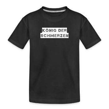 Rehasport - König der Schmerzen - Kinder Premium Bio T-Shirt - Schwarz - Vorne