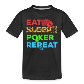 Poker Eat Sleep Poker Répéter casino - T-shirt bio Premium Enfant - noir - Devant