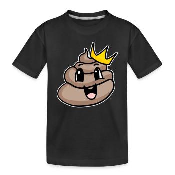 Poop King - Kids' Premium Organic T-Shirt - black - Front
