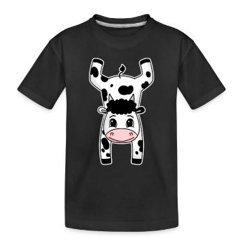 Gymnastics Sport Handstand Cow - Kids' Premium Organic T-Shirt - black - Front