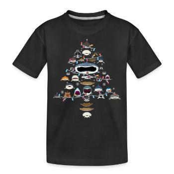 Hai, Haie, Shakr-Weihnachtsbaum - Kinder Premium Bio T-Shirt - Schwarz - Vorne