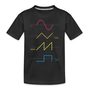 Synthesizer Audiowaves Analog Digital - Kids' Premium Organic T-Shirt - black - Front