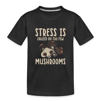 Mushroomer - Kids' Premium Organic T-Shirt - black - Front